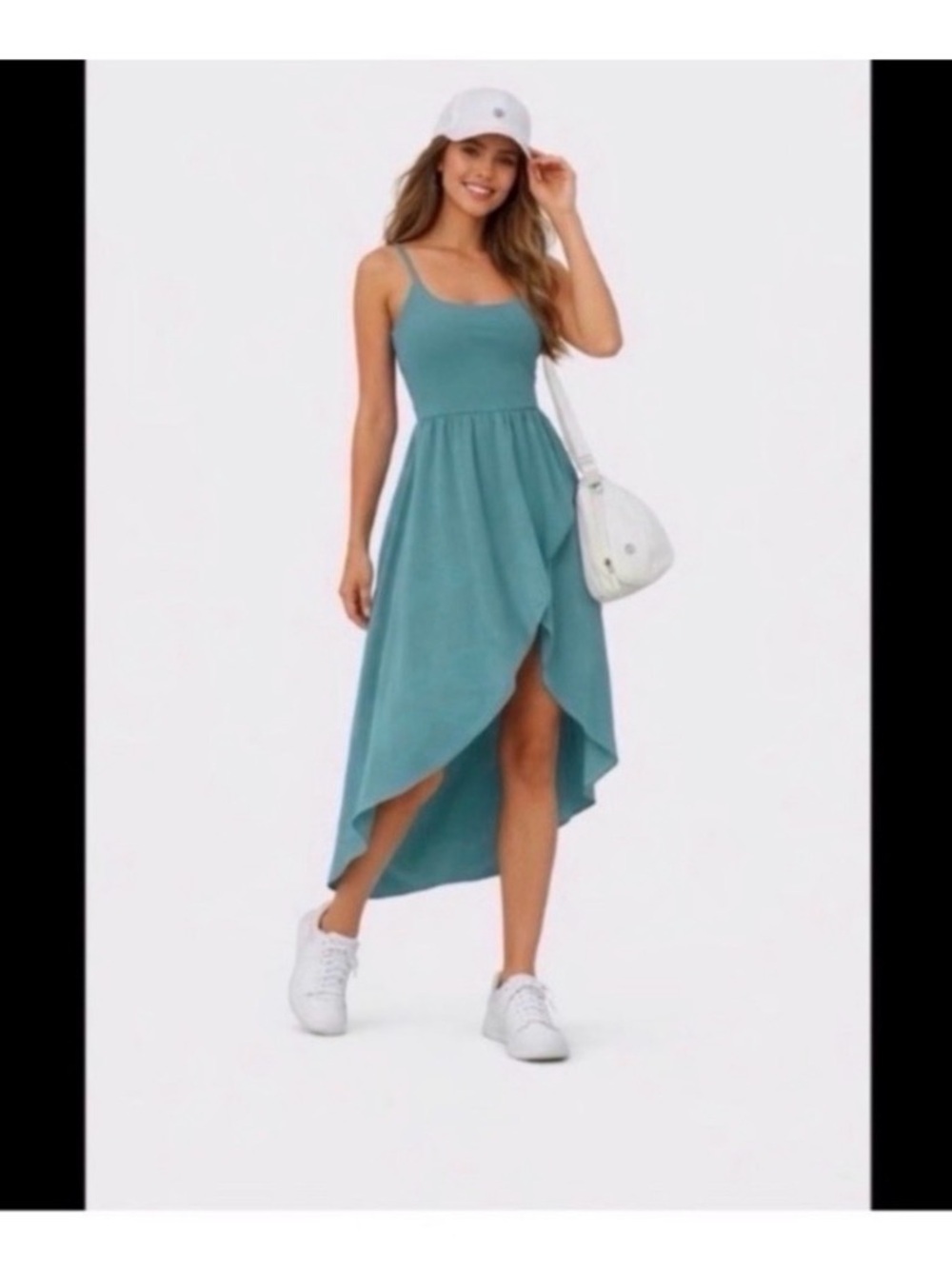 HALARA Teal High Low Athletic Dress - Picture 4 of 9